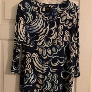 JM Collection Elegant Navy Top
